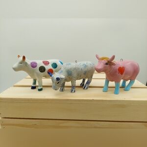 Cow Parade Ornaments Miniature Figurines
